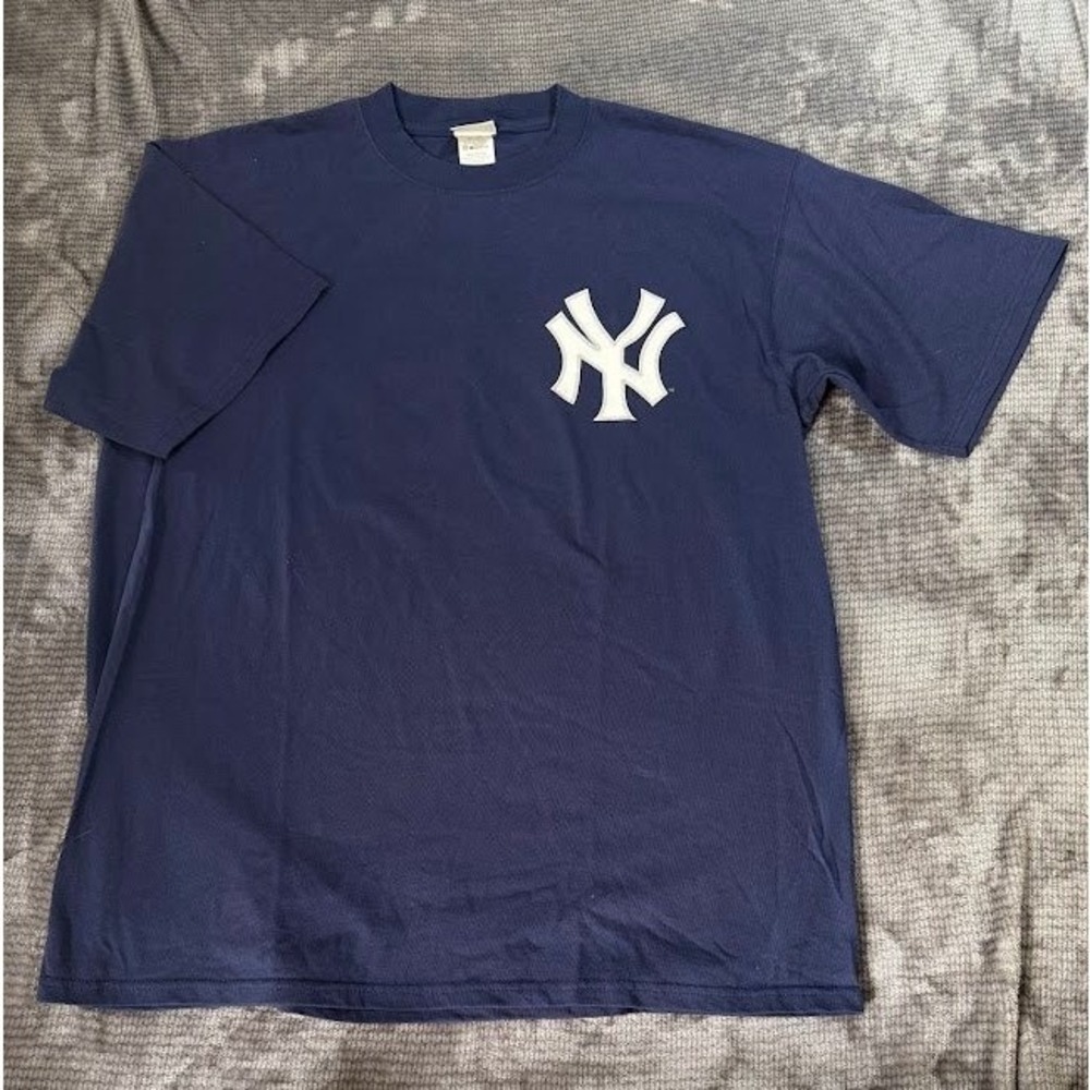 Lee Sport New York Yankees Johnny Damon 18 Navy Blue T-Shirt Mens XL MLB Vintage